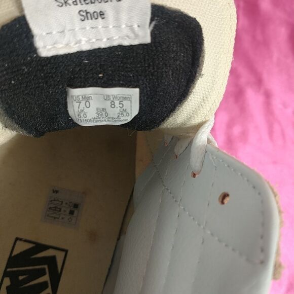 Vans Men's 7/Women's 8.5 Sk8-Hi Mahogany Rose/True White . - Picture 3 of 8